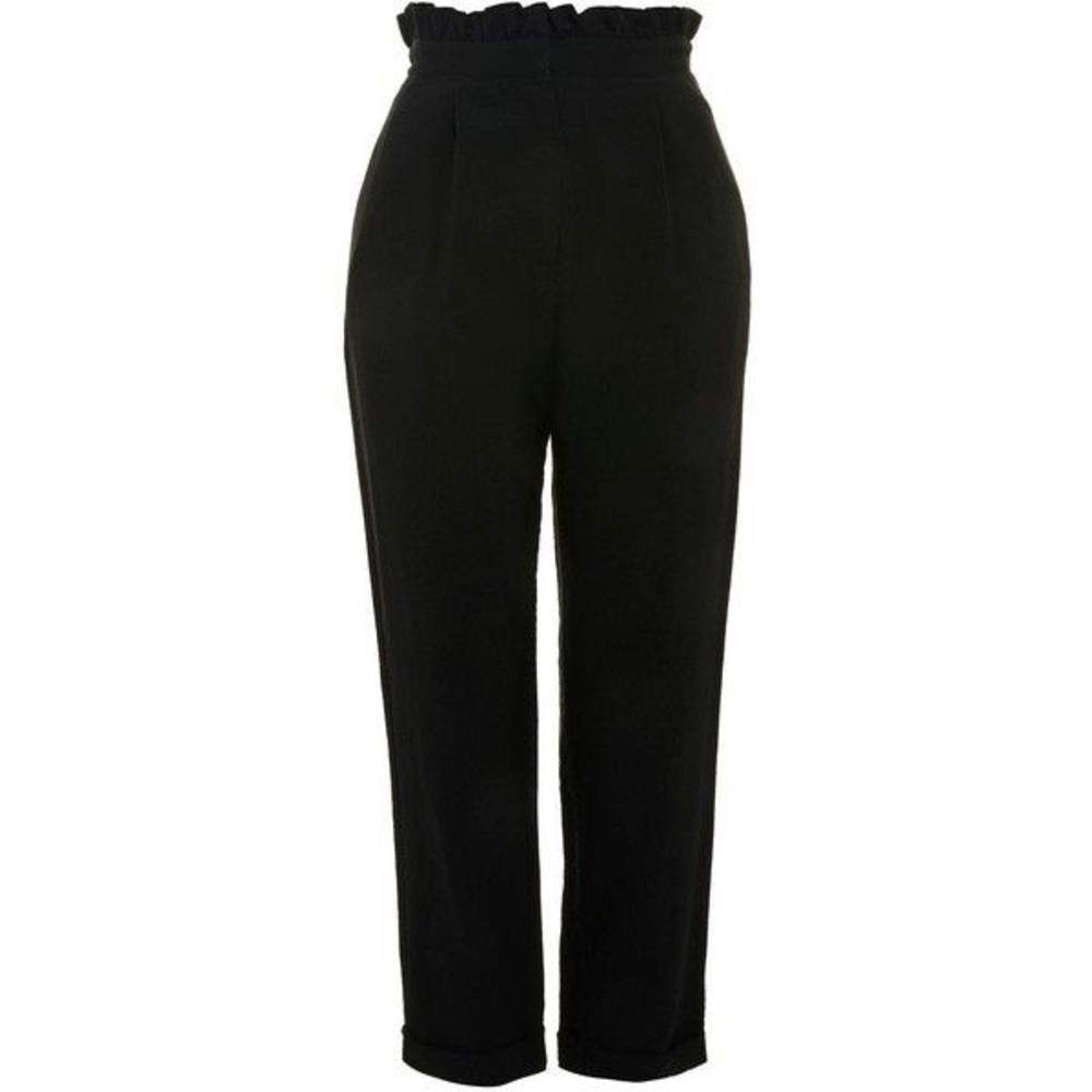 Topshop ruffled high waisted trousers